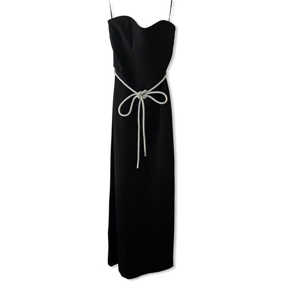 NBD Camille midi dress crystal rope belt strapless cocktail wedding Revolve XS - Picture 5 of 13